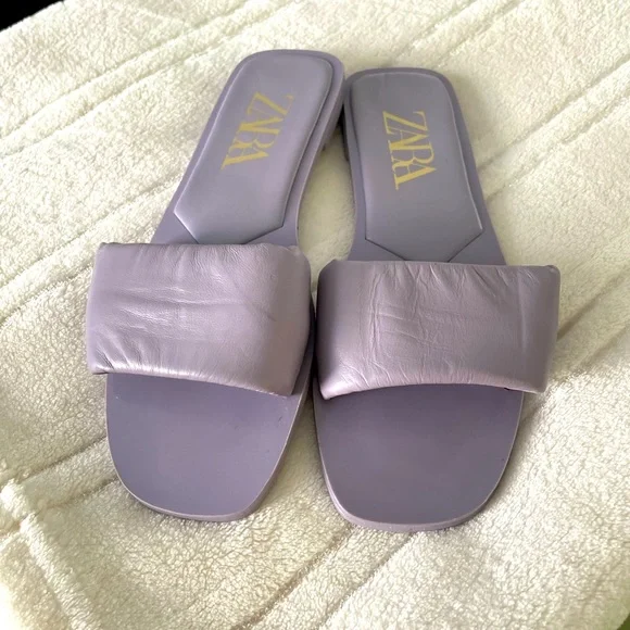 Zara Shoes Lavender Zara Padded Sandals Poshmark